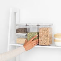Set of 4 Light Grey TASTY+ Square Canister