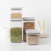 Set of 4 Light Grey TASTY+ Square Canister