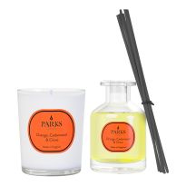 Orange, Cedarwood &amp; Clove 1 Wick Candle &amp; Diffuser Set - Vintage Aromatherapy