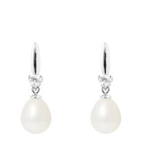 Natural White Teardrop Pearl Earrings