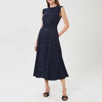 Navy Pattern Ashley Dress