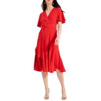 Red Elena Panelled Dress