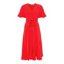 Red Elena Panelled Dress