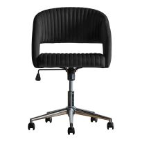 Filsham Swivel Chair, Black Velvet
