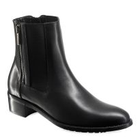 Black Leather Ode Dry Zip Chelsea Boot