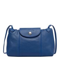Blue Le Pliage Cuir Crossbody