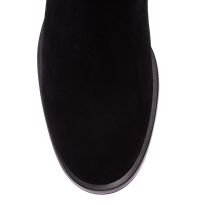 Black Suede Keelan City To The Knee Boots