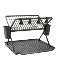 Large Black SinkSide Foldable Dish Rack