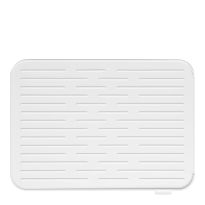 White SinkSide Silicone Dish Drying Mat