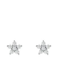 Sterling Silver Plated Flower Earrings with Swarovski Crystals