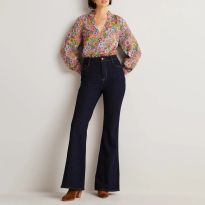 Indigo High Waist Smart Flare Jeans