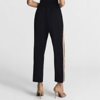 Navy Petite Frazer Side Stripe Trousers