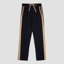Navy Petite Frazer Side Stripe Trousers