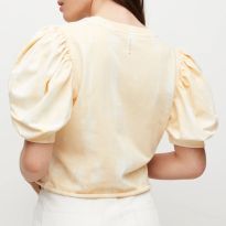 Yellow Elizah Tie Dye Cotton T-Shirt