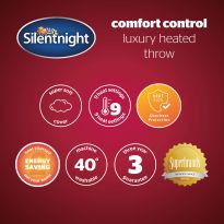 Silentnight Comfort Control Heated Throw - 120  X 160 - Grey