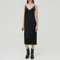 Black Cervo Silk Blend Dress