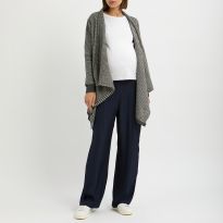 Charcoal Drape Maternity And Nursing Cardigan