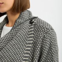 Charcoal Drape Maternity And Nursing Cardigan