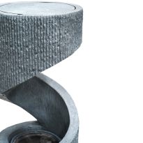 Spiral Water Feature Cement, H82Cm W35CM