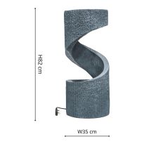 Spiral Water Feature Cement, H82Cm W35CM