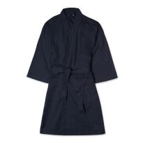Blue Brushed Mens Wrap Robe