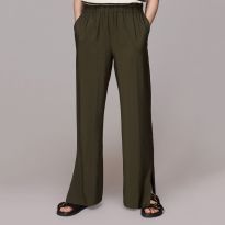 Khaki Nicola Wide Leg Trousers