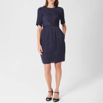 Navy Anya Jacquard Dress