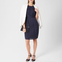 Navy Anya Jacquard Dress