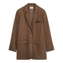 Brown Emelia Collared Blazer