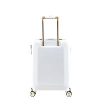 White Take Flight Scattered Bouquet Small 4 Wheel Suitcase