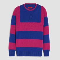 Blue/Pink Bea Stripe cotton Jumper
