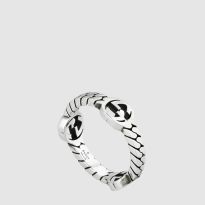 Interlocked G Ring in 925 Sterling Silver