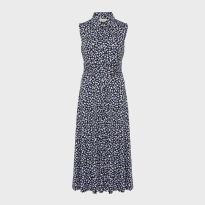 Navy Agnes Printed Dress