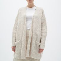 Beige Rocco Wool Blend Cardigan
