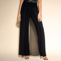 Black Chiffon Overlay Trouser