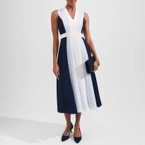 Navy Bailly Midi Dress