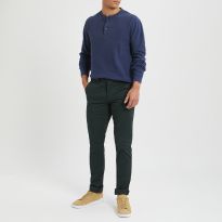 Navy Vintage Henley Shirt