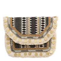 Black/Cream Embroidery Bag