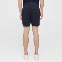 Navy Zaine Cotton Linen Blend Shorts