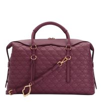 Peony Quilted Lip Taylor Leather Handbag