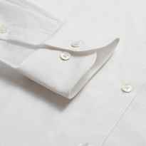 White Regular Fit Cotton Shirt