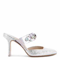 Silver Dina Heeled Mule