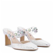 Silver Dina Heeled Mule