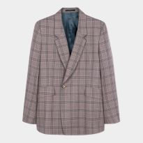 Pink/Multi Single Breasted Wool Blazer