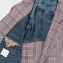 Pink/Multi Single Breasted Wool Blazer
