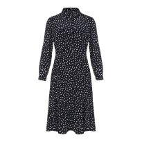Navy Emberly Printed Shirt Dress
