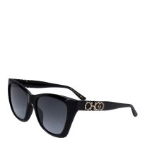 セールJimmy Choo Rikki 55mmブラックキャットアイサングラス Jimmy Choo - Rikki - Black Cat Eye Sunglasses with Glitter
