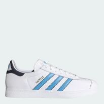 Unisex White/Blue Gazelle Trainers