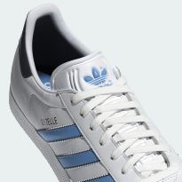 Unisex White/Blue Gazelle Trainers