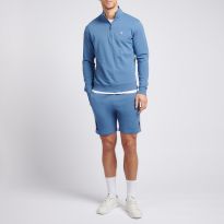 Blue Player Cotton Jogger Shorts